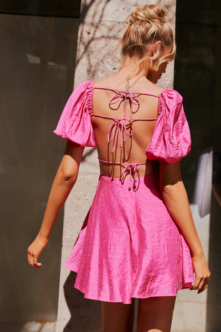 Darling Mini Dress - Hot Pink