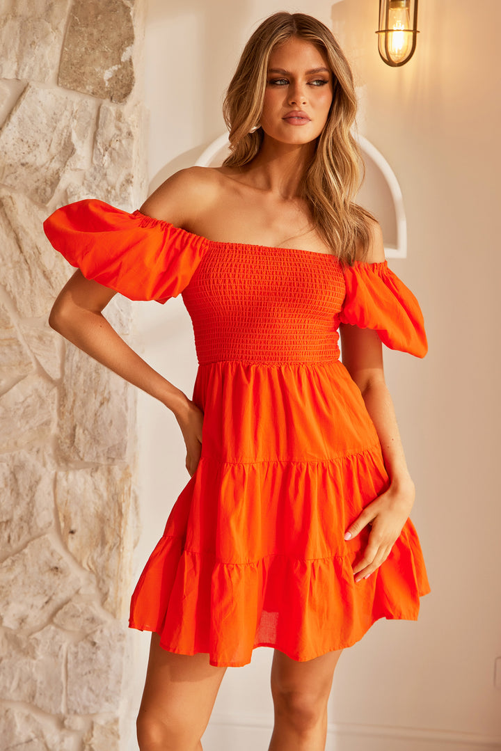 Marlow Mini Dress - Tangerine