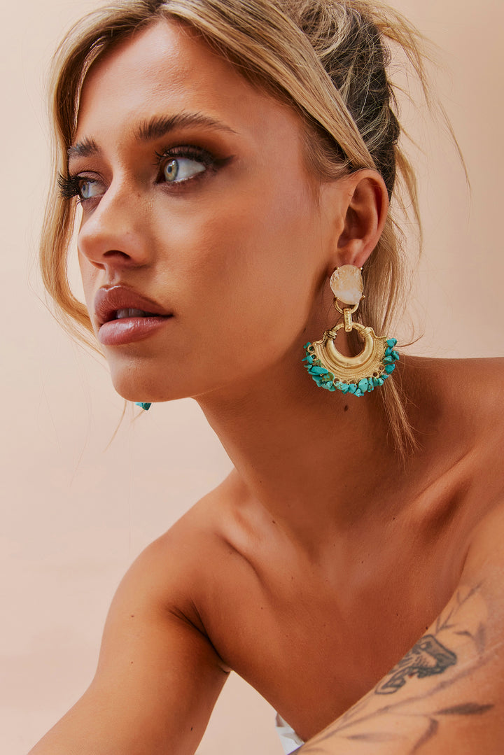 Abigail Earrings - Turquoise