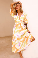 Forget Me Not Maxi Dress - Yellow Multi